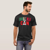 Mexiko Kanada Flag Thema für halb kanadische Mexik T-Shirt (Vorne ganz)