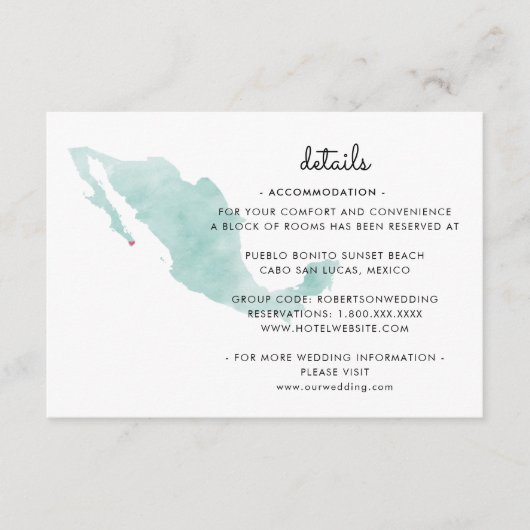 Mexiko-Karte | Cabo | Details Begleitkarte (Vorderseite)