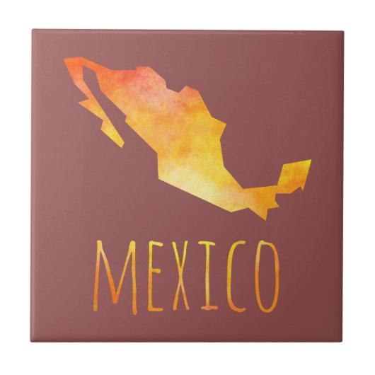 Mexiko-Karte Fliese (Vorderseite)