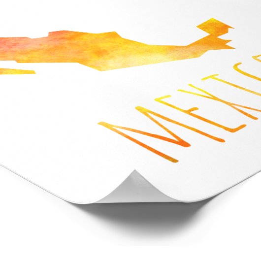 Mexiko-Karte Poster (Ecke)