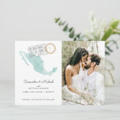 Mexiko-Karte | QR-Code | Cabo-Hochzeit in Urlaubso (Stehend Vorderseite)