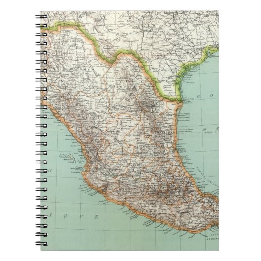 Mexiko - Karte von Mexiko Notizblock (Vorderseite)