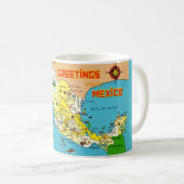Mexiko-Karten-Tasse Kaffeetasse (VorderseiteRechts)