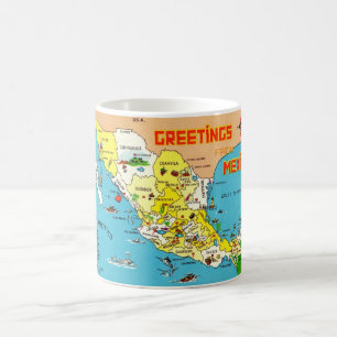 Mexiko-Karten-Tasse Kaffeetasse