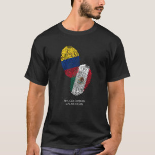 Mexiko, Kolumbien, Fahne, Daumen, Druck, Identitä T-Shirt