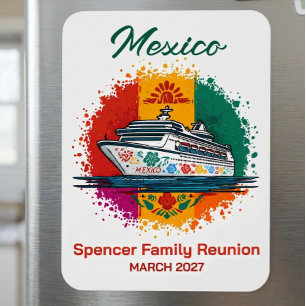 Mexiko Kreuzfahrtschiff Kabinenmarkierung Magnet