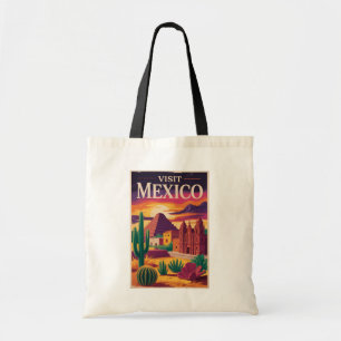 Mexiko Kultur Illustration Reise Kunst Vintage Tragetasche