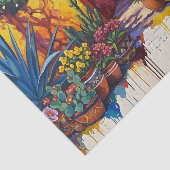 Mexiko-Kunsthandwerk Collage Tissue Seidenpapier (Ausschnitt)