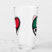 Mexiko Ländercode Flagge Herz, MEX Glas (Links)
