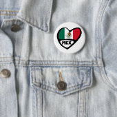 Mexiko Ländercode Flaggenherz, MEX Button (Beispiel)