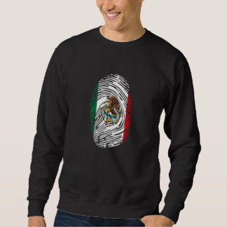 Mexiko Landesflagge Fingerabdruck DNA Sweatshirt