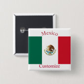 Mexiko Landesflagge Thunder_Cove Button (Vorne & Hinten)