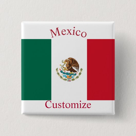 Mexiko Landesflagge Thunder_Cove Button (Vorderseite)