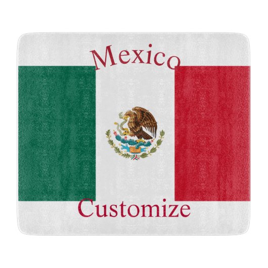 Mexiko Landesflagge Thunder_Cove Schneidebrett (Vorderseite)