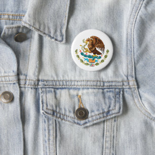 Mexiko Landeswappen Symbol Emblem Flagge Adler Button