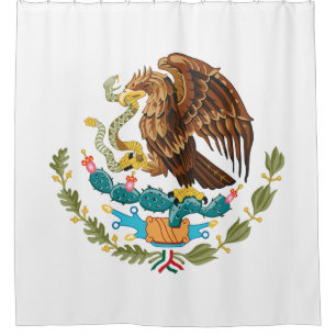 Mexiko Landeswappen Symbol Emblem Flagge Adler Duschvorhang