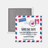 Mexiko Luftpost Hochzeit speichern Datum Magnet (Vorderseite/Rückseite)