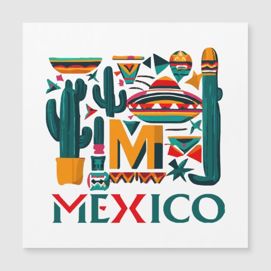 MEXIKO MAGNETKARTE (Vorderseite)