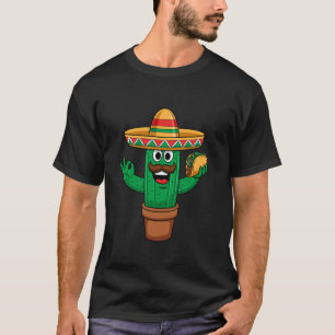 Mexiko Maracas Sombrero Hut Tacos Kaktus T-Shirt