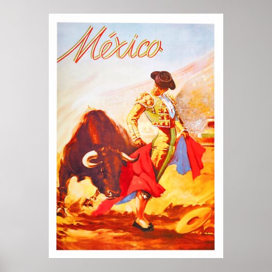 Mexiko, Matador Bullfight Poster (Vorne)
