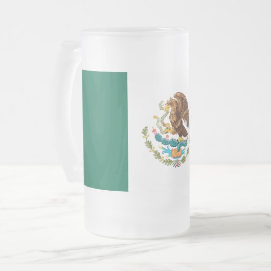 Mexiko Mattglas Bierglas (Vorderseite Links)