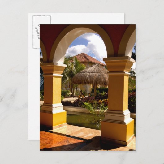 Mexiko, Maya Riviera, Architektur in Iberostar Postkarte (Vorne/Hinten)