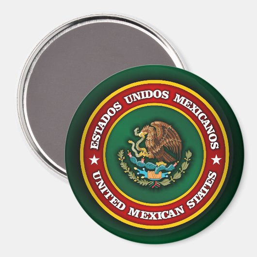 Mexiko Medallion Magnet (Vorderseite/Rückseite)