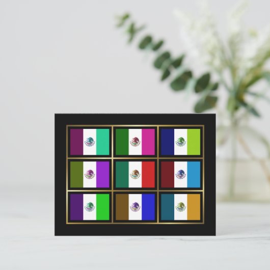 Mexiko Mehrfaches Flaggen Postkarte (Stehend Vorderseite)