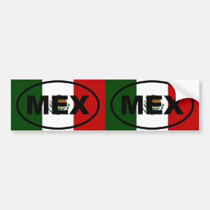 Mexiko - MEX - Euro-Stil Autoaufkleber