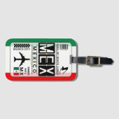 Mexiko MEX Gepäckmarke Gepäckanhänger (Vorderseite (Horizontal))