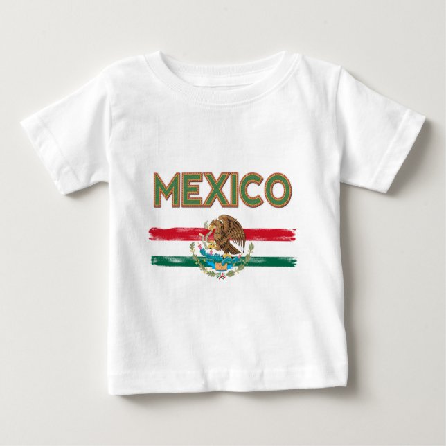 Mexiko-mexikanische Flagge Baby T-shirt (Vorderseite)