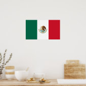 Mexiko - mexikanische Flagge Poster (Küche)