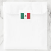 Mexiko - mexikanische Flagge Quadratischer Aufkleber (Tasche)