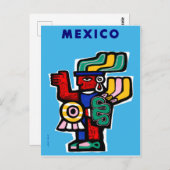 Mexiko, mexikanische Kunst Postkarte (Vorne/Hinten)