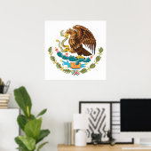 MEXIKO-MEXIKANISCHES EDELSYMBOL - mexikanische Fla Poster (Heimbüro)
