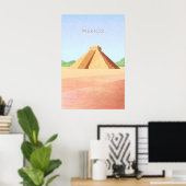 Mexiko Minimal Reiseplakat Poster (Heimbüro)