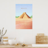 Mexiko Minimal Reiseplakat Poster (Küche)