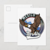 Mexiko mit dem Flug-Patch. Feiertagspostkarte (Vorne/Hinten)