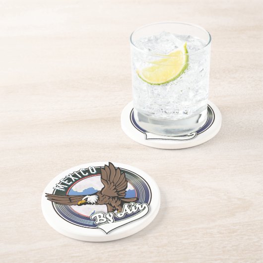 Mexiko mit dem Flug-Patch. Getränkeuntersetzer (Seite)