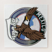 Mexiko mit dem Flug-Patch. Puzzle (Horizontal)