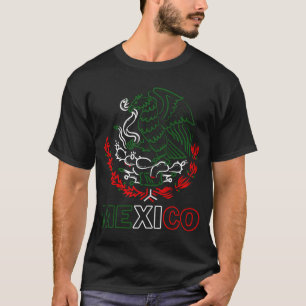 Mexiko mit mexikanischem Adler aus rot-grüner Flag T-Shirt