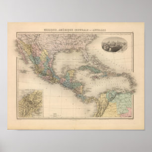 Mexiko, Mittelamerika und Karibik Poster
