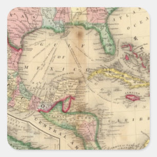 Mexiko, Mittelamerika, Westindien Quadratischer Aufkleber