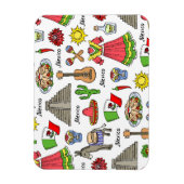 Mexiko | Muster der Symbole Magnet (Vertikal)