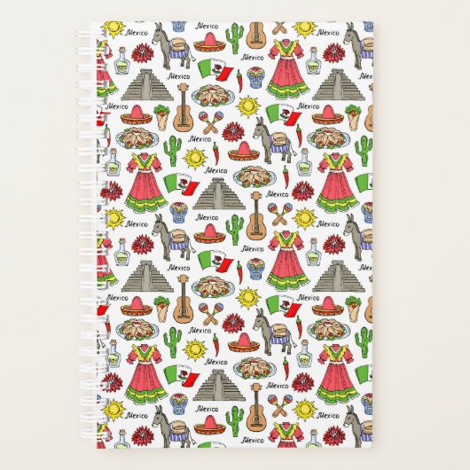Mexiko | Muster der Symbole Planer (Vorderseite)