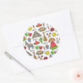 Mexiko | Muster der Symbole Runder Aufkleber (Umschlag)