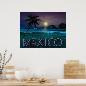 Mexiko Nacht am Strand Poster (Küche)
