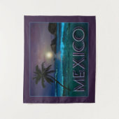 Mexiko Nacht am Strand Wandteppich (Vorderseite)