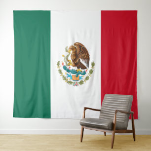 MEXIKO NATIONALE FLAGGE WANDTEPPICH