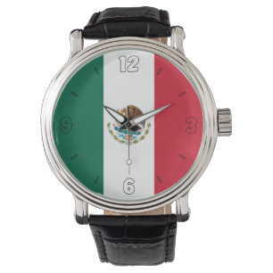 Mexiko Nationalflagge Elegant Patriotisch Armbanduhr